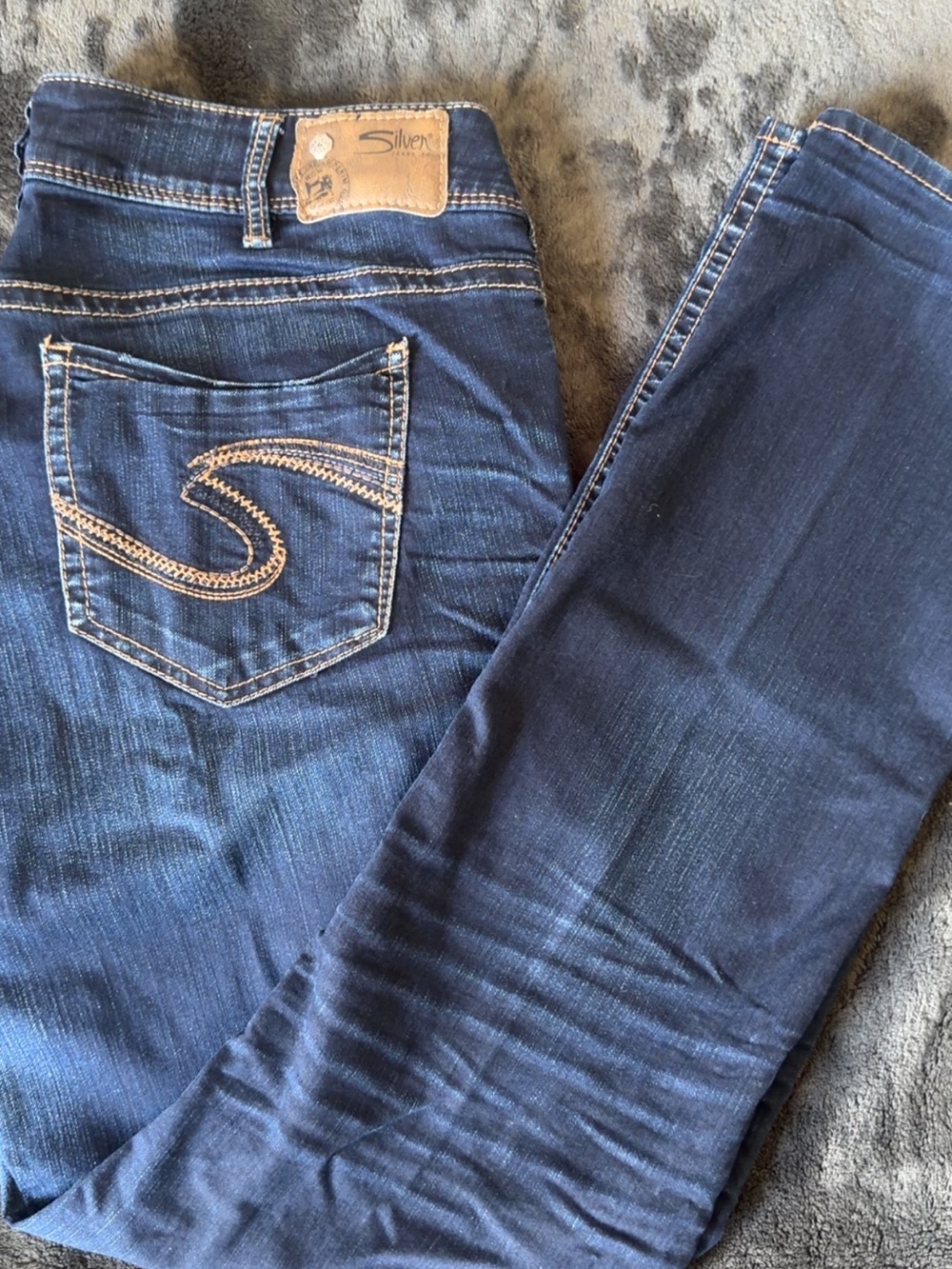 Silver Jeans Skinny Dark Blue Stretch Denim